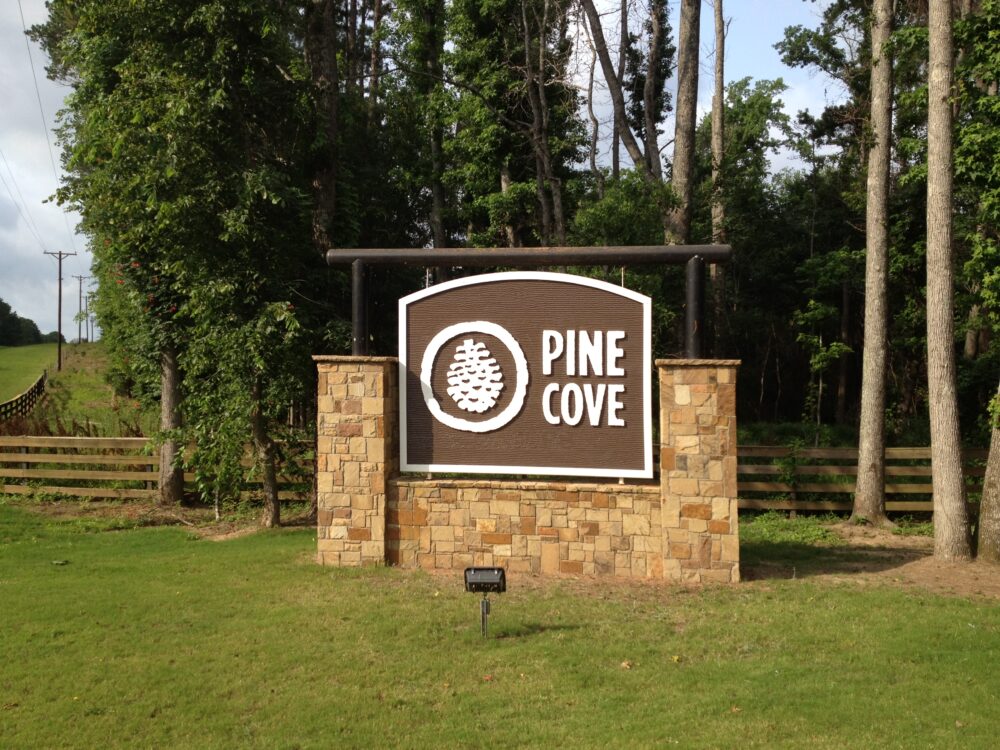 Pine Cove Main Entrance Sign